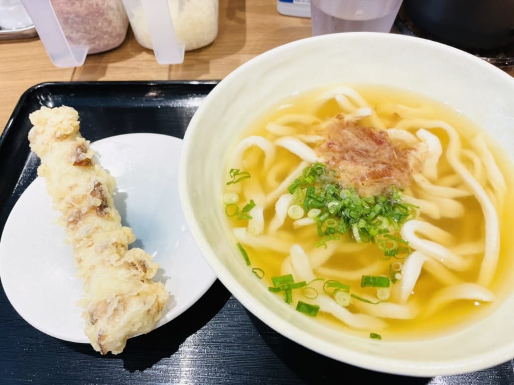 うどん鈴木鰹節店さんのうどん・ちくわ天を添えて