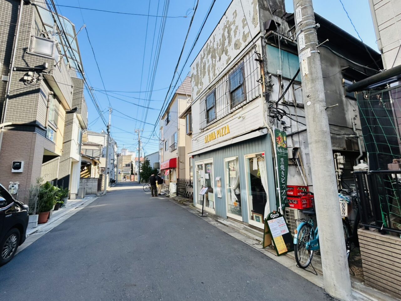立石アロハピザのある通り