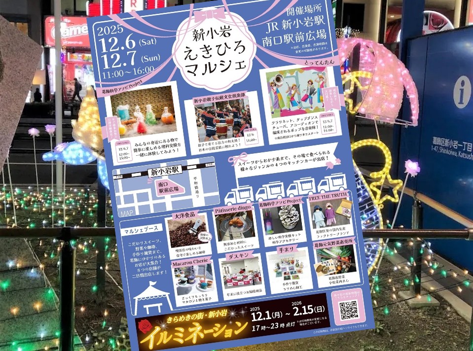 新小岩駅南口広場えきひろマルシェのポスター