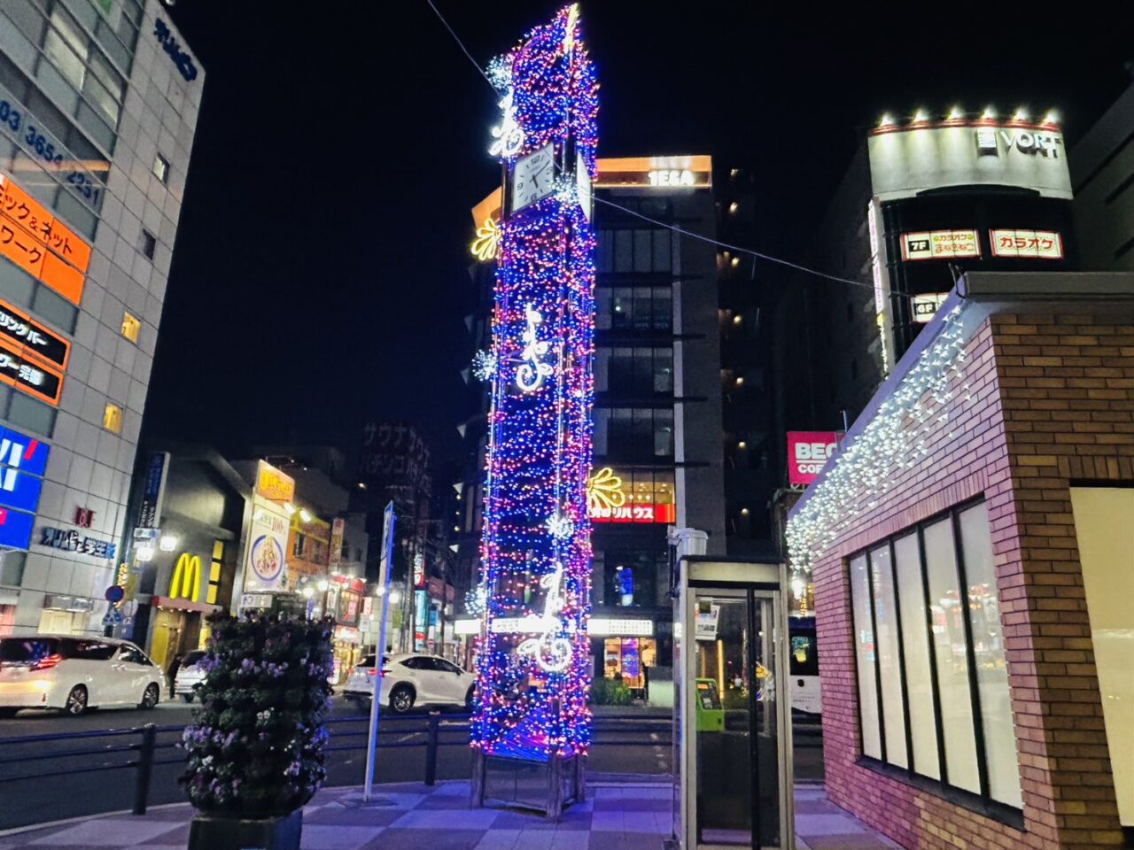 新小岩駅南側のきらめく時計塔