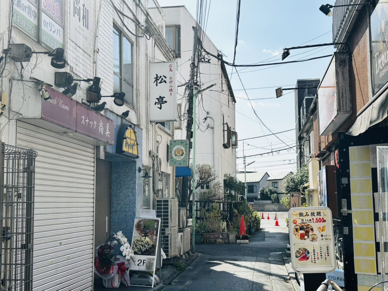 新小岩駅南口のお店の並ぶ路地